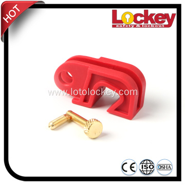 Easily Installed Circcuit Breaker Lockout without Tools
